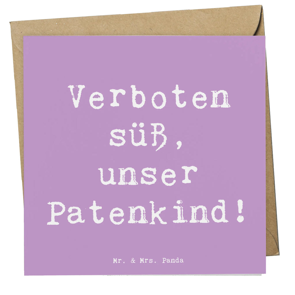 Deluxe Karte Spruch Verboten süß Patenkind Karte, Grußkarte, Klappkarte, Einladungskarte, Glückwunschkarte, Hochzeitskarte, Geburtstagskarte, Hochwertige Grußkarte, Hochwertige Klappkarte, Familie, Vatertag, Muttertag, Bruder, Schwester, Mama, Papa, Oma, Opa