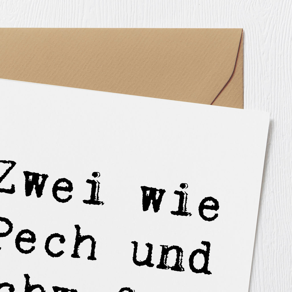 Deluxe Karte Spruch Zwillingsgeschwister Duo Karte, Grußkarte, Klappkarte, Einladungskarte, Glückwunschkarte, Hochzeitskarte, Geburtstagskarte, Hochwertige Grußkarte, Hochwertige Klappkarte, Familie, Vatertag, Muttertag, Bruder, Schwester, Mama, Papa, Oma, Opa