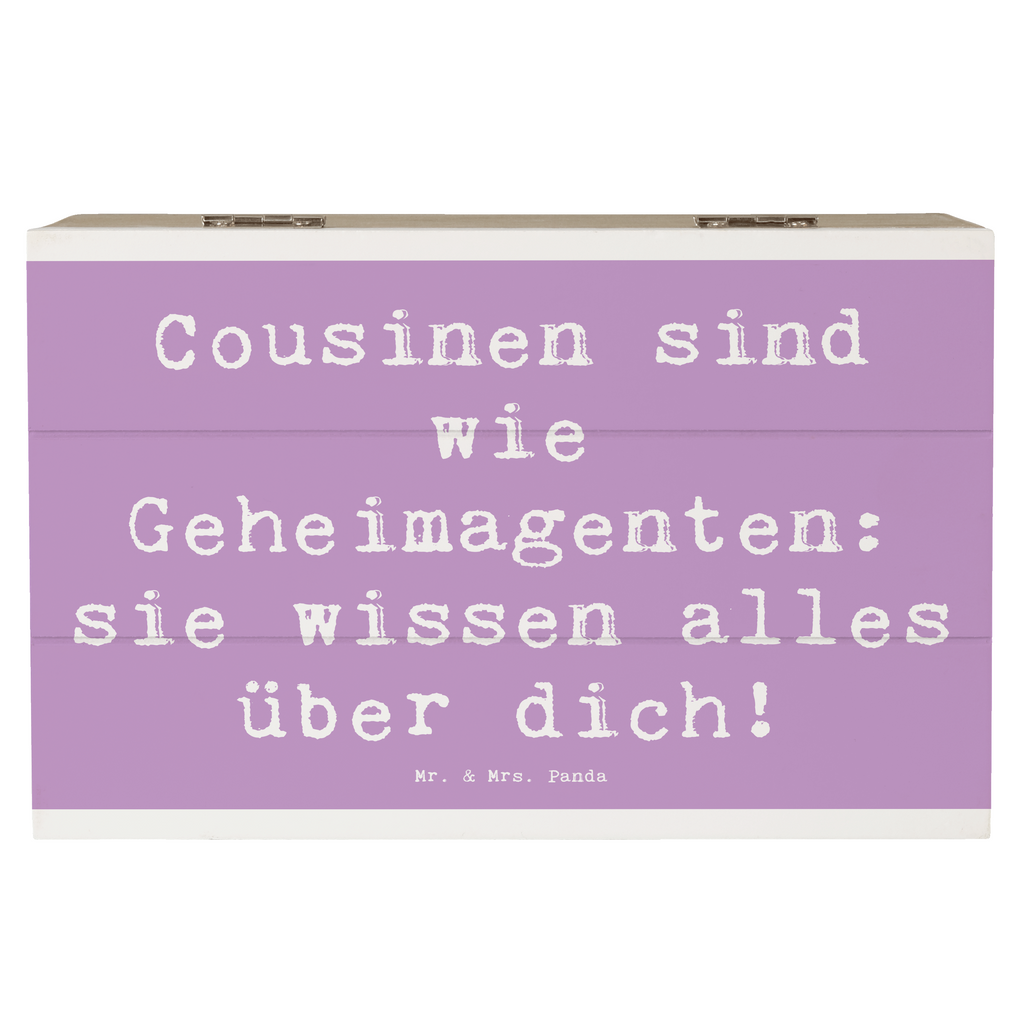 Holzkiste Spruch Cousinen Geheimagenten Holzkiste, Kiste, Schatzkiste, Truhe, Schatulle, XXL, Erinnerungsbox, Erinnerungskiste, Dekokiste, Aufbewahrungsbox, Geschenkbox, Geschenkdose, Familie, Vatertag, Muttertag, Bruder, Schwester, Mama, Papa, Oma, Opa