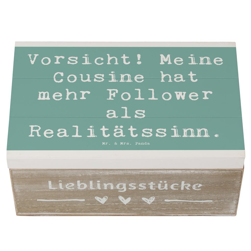 Holzkiste Spruch Cousine Influencer Holzkiste, Kiste, Schatzkiste, Truhe, Schatulle, XXL, Erinnerungsbox, Erinnerungskiste, Dekokiste, Aufbewahrungsbox, Geschenkbox, Geschenkdose, Familie, Vatertag, Muttertag, Bruder, Schwester, Mama, Papa, Oma, Opa