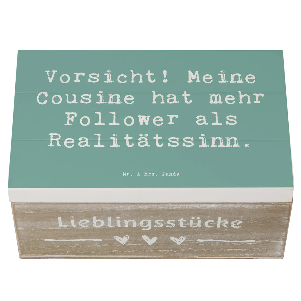 Holzkiste Spruch Cousine Influencer Holzkiste, Kiste, Schatzkiste, Truhe, Schatulle, XXL, Erinnerungsbox, Erinnerungskiste, Dekokiste, Aufbewahrungsbox, Geschenkbox, Geschenkdose, Familie, Vatertag, Muttertag, Bruder, Schwester, Mama, Papa, Oma, Opa