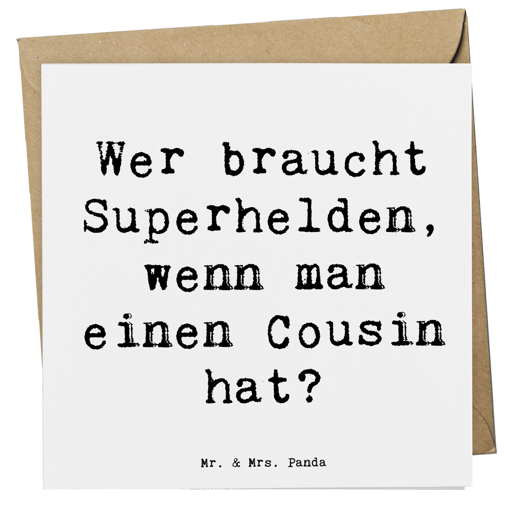 Deluxe Karte Spruch Cousin Held Karte, Grußkarte, Klappkarte, Einladungskarte, Glückwunschkarte, Hochzeitskarte, Geburtstagskarte, Hochwertige Grußkarte, Hochwertige Klappkarte, Familie, Vatertag, Muttertag, Bruder, Schwester, Mama, Papa, Oma, Opa