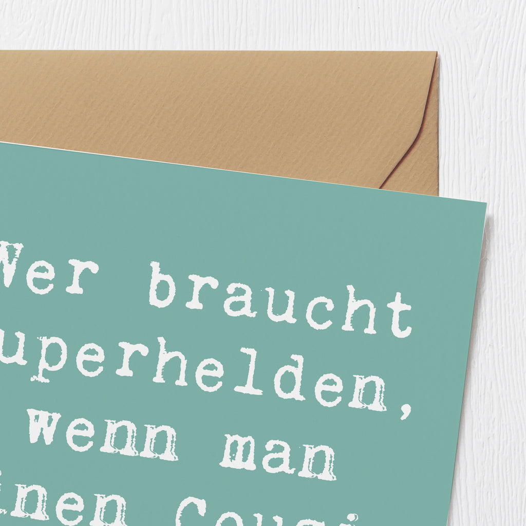 Deluxe Karte Spruch Cousin Held Karte, Grußkarte, Klappkarte, Einladungskarte, Glückwunschkarte, Hochzeitskarte, Geburtstagskarte, Hochwertige Grußkarte, Hochwertige Klappkarte, Familie, Vatertag, Muttertag, Bruder, Schwester, Mama, Papa, Oma, Opa