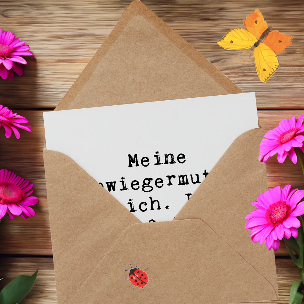 Deluxe Karte Spruch Schwiegermutter Liebe Karte, Grußkarte, Klappkarte, Einladungskarte, Glückwunschkarte, Hochzeitskarte, Geburtstagskarte, Hochwertige Grußkarte, Hochwertige Klappkarte, Familie, Vatertag, Muttertag, Bruder, Schwester, Mama, Papa, Oma, Opa