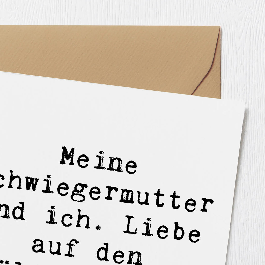 Deluxe Karte Spruch Schwiegermutter Liebe Karte, Grußkarte, Klappkarte, Einladungskarte, Glückwunschkarte, Hochzeitskarte, Geburtstagskarte, Hochwertige Grußkarte, Hochwertige Klappkarte, Familie, Vatertag, Muttertag, Bruder, Schwester, Mama, Papa, Oma, Opa