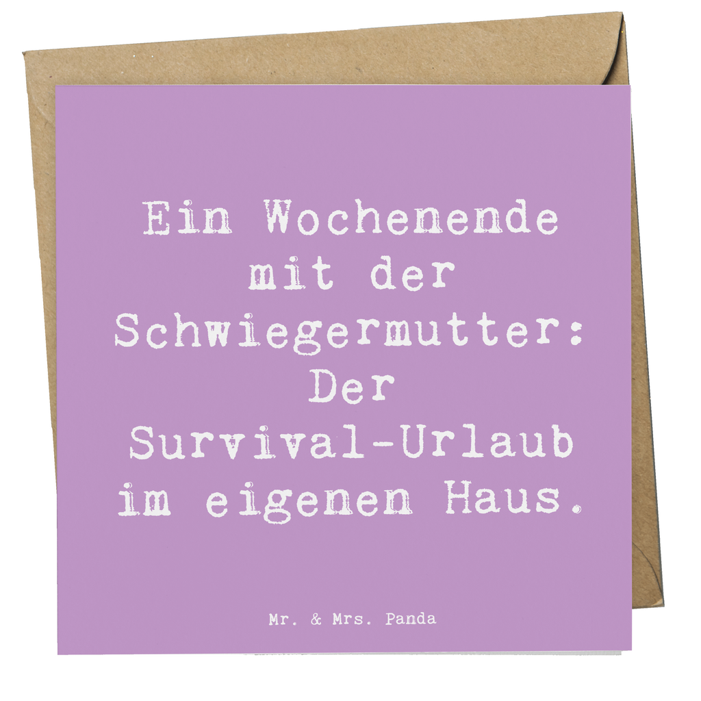 Deluxe Karte Spruch Schwiegermutter Abenteuer Karte, Grußkarte, Klappkarte, Einladungskarte, Glückwunschkarte, Hochzeitskarte, Geburtstagskarte, Hochwertige Grußkarte, Hochwertige Klappkarte, Familie, Vatertag, Muttertag, Bruder, Schwester, Mama, Papa, Oma, Opa