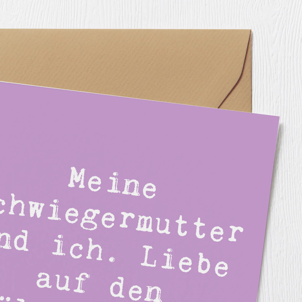 Deluxe Karte Spruch Schwiegermutter Liebe Karte, Grußkarte, Klappkarte, Einladungskarte, Glückwunschkarte, Hochzeitskarte, Geburtstagskarte, Hochwertige Grußkarte, Hochwertige Klappkarte, Familie, Vatertag, Muttertag, Bruder, Schwester, Mama, Papa, Oma, Opa