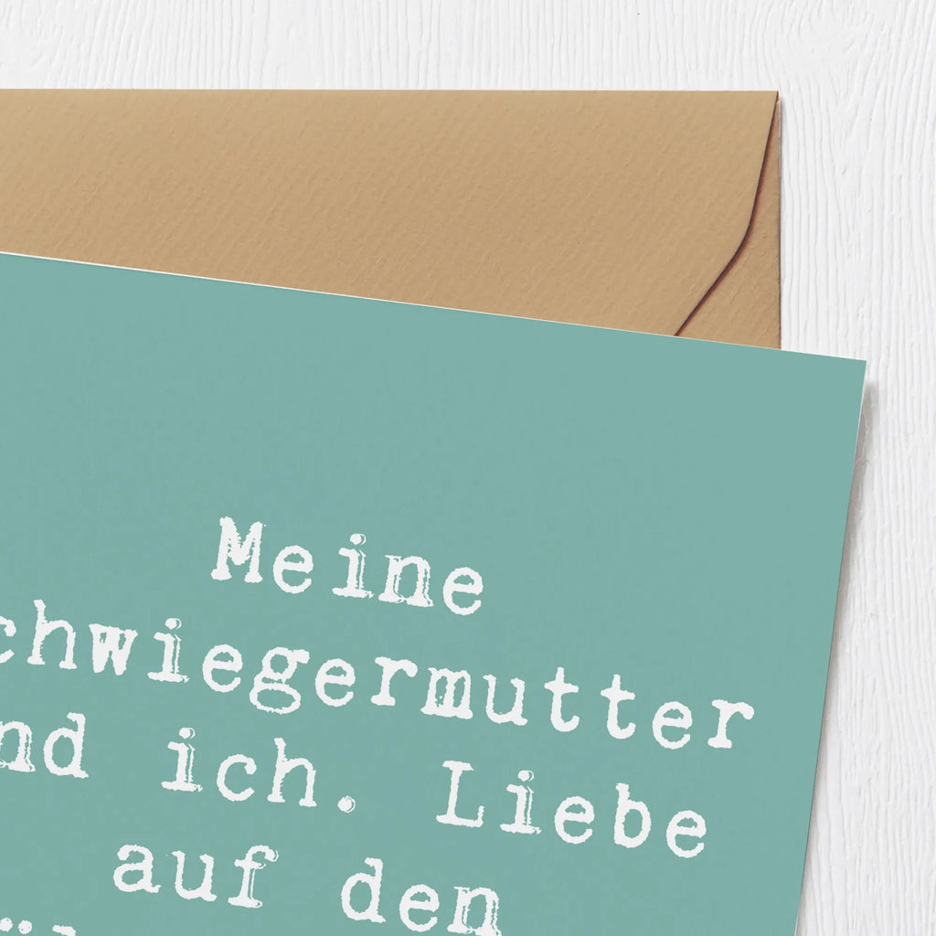 Deluxe Karte Spruch Schwiegermutter Liebe Karte, Grußkarte, Klappkarte, Einladungskarte, Glückwunschkarte, Hochzeitskarte, Geburtstagskarte, Hochwertige Grußkarte, Hochwertige Klappkarte, Familie, Vatertag, Muttertag, Bruder, Schwester, Mama, Papa, Oma, Opa