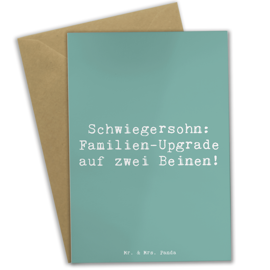 Grußkarte Spruch Schwiegersohn Upgrade Grußkarte, Klappkarte, Einladungskarte, Glückwunschkarte, Hochzeitskarte, Geburtstagskarte, Karte, Ansichtskarten, Familie, Vatertag, Muttertag, Bruder, Schwester, Mama, Papa, Oma, Opa