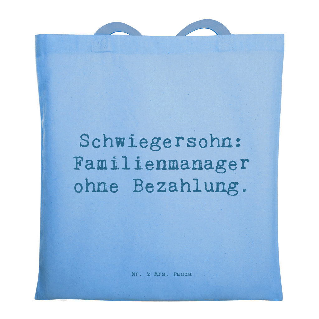 Tragetasche Spruch Schwiegersohn Manager Beuteltasche, Beutel, Einkaufstasche, Jutebeutel, Stoffbeutel, Tasche, Shopper, Umhängetasche, Strandtasche, Schultertasche, Stofftasche, Tragetasche, Badetasche, Jutetasche, Einkaufstüte, Laptoptasche, Familie, Vatertag, Muttertag, Bruder, Schwester, Mama, Papa, Oma, Opa