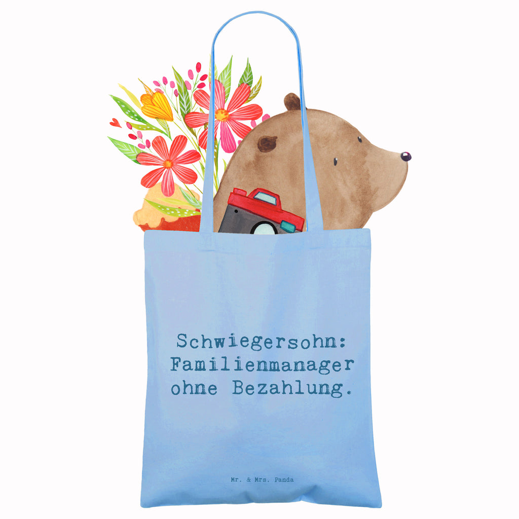 Tragetasche Spruch Schwiegersohn Manager Beuteltasche, Beutel, Einkaufstasche, Jutebeutel, Stoffbeutel, Tasche, Shopper, Umhängetasche, Strandtasche, Schultertasche, Stofftasche, Tragetasche, Badetasche, Jutetasche, Einkaufstüte, Laptoptasche, Familie, Vatertag, Muttertag, Bruder, Schwester, Mama, Papa, Oma, Opa