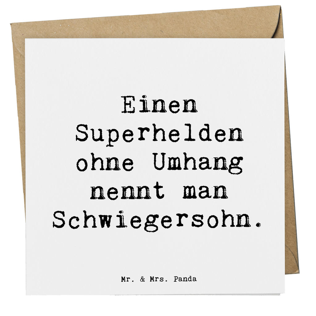 Deluxe Karte Spruch Held Schwiegersohn Karte, Grußkarte, Klappkarte, Einladungskarte, Glückwunschkarte, Hochzeitskarte, Geburtstagskarte, Hochwertige Grußkarte, Hochwertige Klappkarte, Familie, Vatertag, Muttertag, Bruder, Schwester, Mama, Papa, Oma, Opa