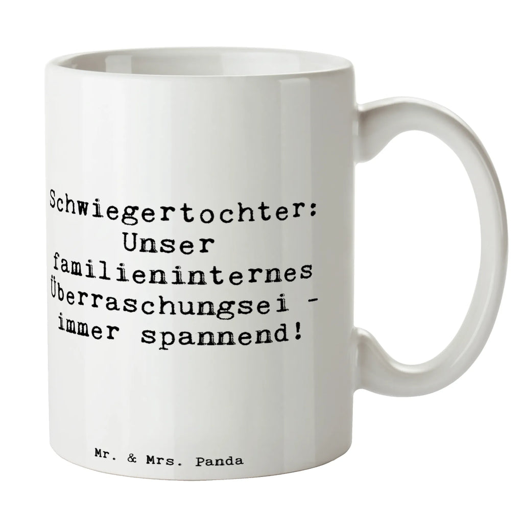 Tasse Spruch Überraschungs-Schwiegertochter Tasse, Kaffeetasse, Teetasse, Becher, Kaffeebecher, Teebecher, Keramiktasse, Porzellantasse, Büro Tasse, Geschenk Tasse, Tasse Sprüche, Tasse Motive, Kaffeetassen, Tasse bedrucken, Designer Tasse, Cappuccino Tassen, Schöne Teetassen, Familie, Vatertag, Muttertag, Bruder, Schwester, Mama, Papa, Oma, Opa