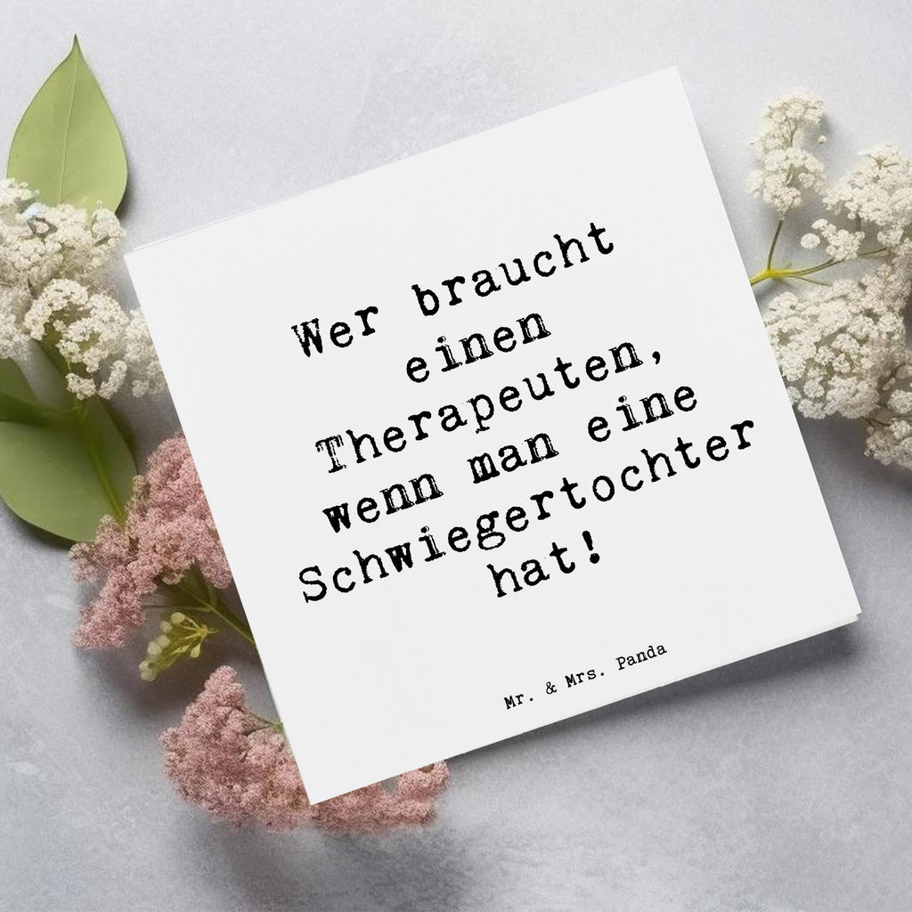 Deluxe Karte Spruch Schwiegertochter Humor Karte, Grußkarte, Klappkarte, Einladungskarte, Glückwunschkarte, Hochzeitskarte, Geburtstagskarte, Hochwertige Grußkarte, Hochwertige Klappkarte, Familie, Vatertag, Muttertag, Bruder, Schwester, Mama, Papa, Oma, Opa