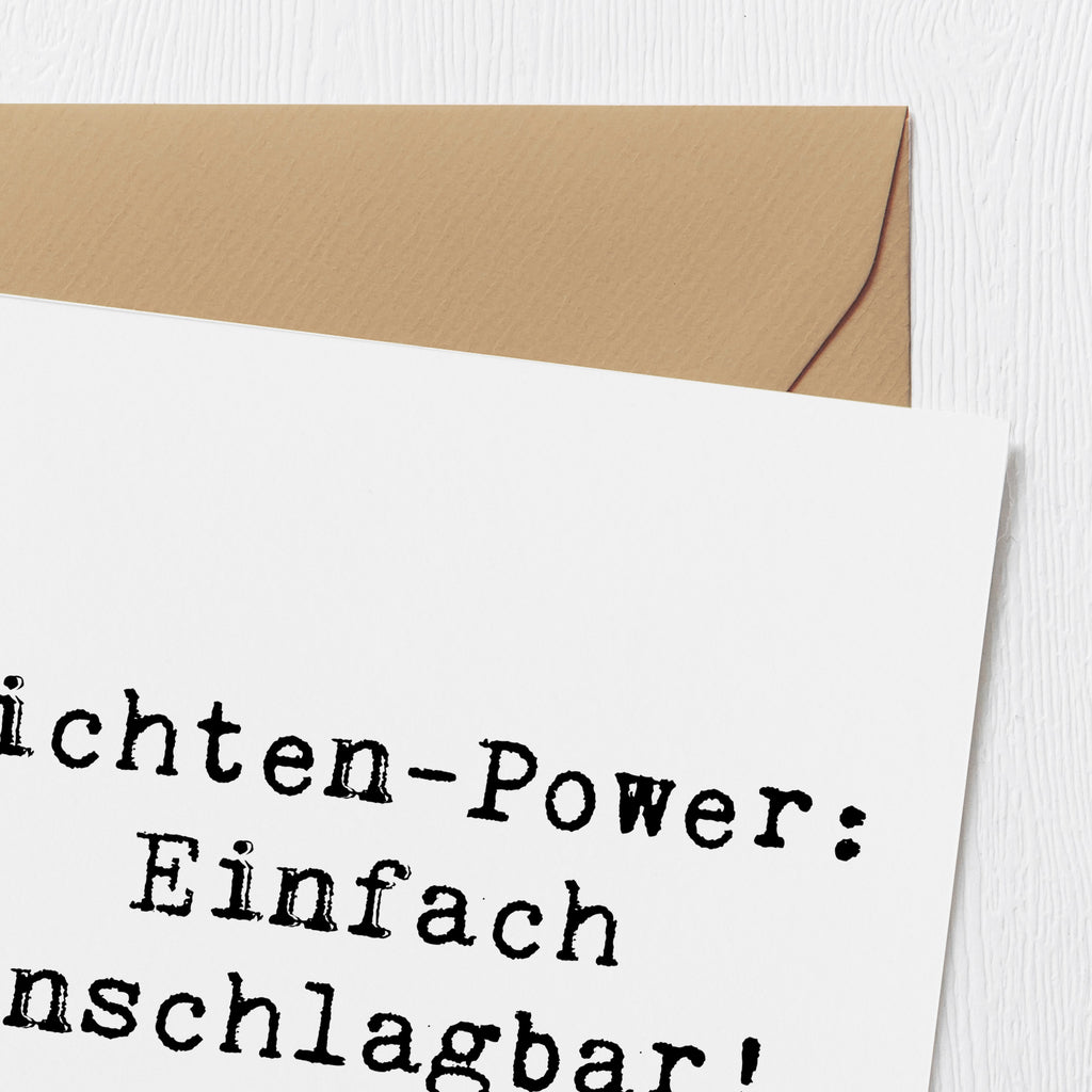 Deluxe Karte Spruch Nichte Power Karte, Grußkarte, Klappkarte, Einladungskarte, Glückwunschkarte, Hochzeitskarte, Geburtstagskarte, Hochwertige Grußkarte, Hochwertige Klappkarte, Familie, Vatertag, Muttertag, Bruder, Schwester, Mama, Papa, Oma, Opa