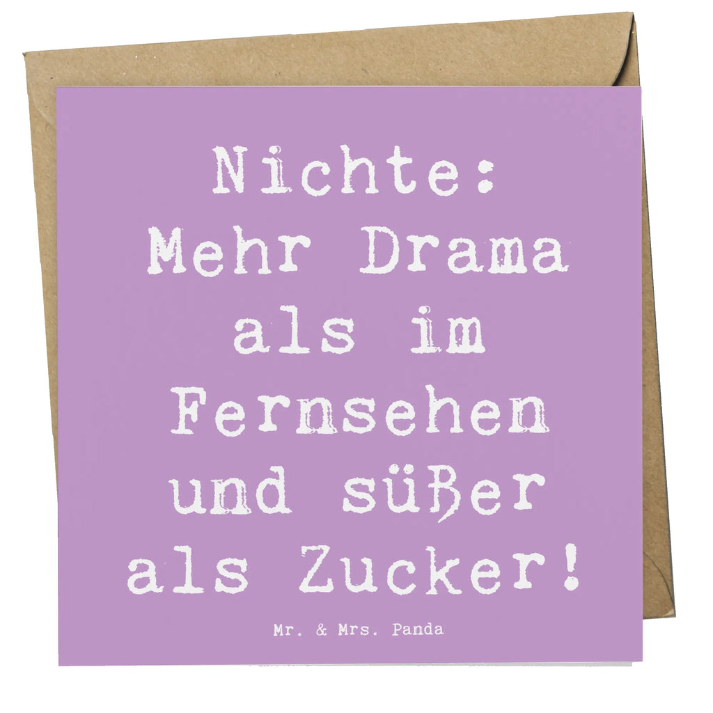 Deluxe Karte Spruch Nichte Freude Karte, Grußkarte, Klappkarte, Einladungskarte, Glückwunschkarte, Hochzeitskarte, Geburtstagskarte, Hochwertige Grußkarte, Hochwertige Klappkarte, Familie, Vatertag, Muttertag, Bruder, Schwester, Mama, Papa, Oma, Opa