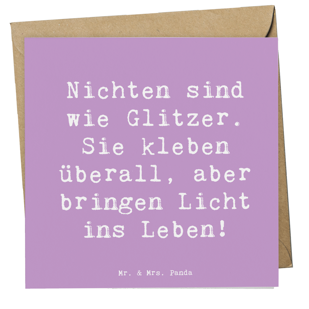 Deluxe Karte Spruch Nichte Glitzer Karte, Grußkarte, Klappkarte, Einladungskarte, Glückwunschkarte, Hochzeitskarte, Geburtstagskarte, Hochwertige Grußkarte, Hochwertige Klappkarte, Familie, Vatertag, Muttertag, Bruder, Schwester, Mama, Papa, Oma, Opa