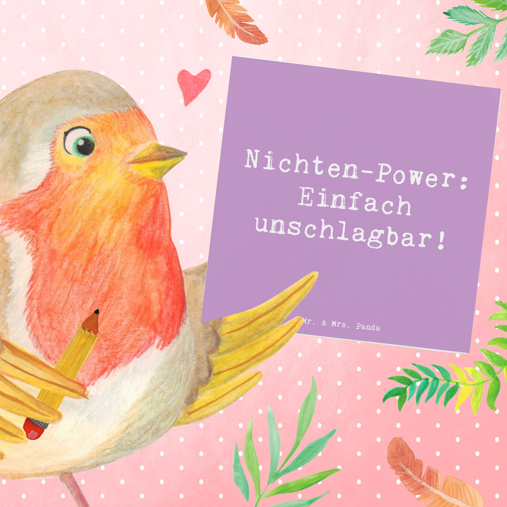 Deluxe Karte Spruch Nichte Power Karte, Grußkarte, Klappkarte, Einladungskarte, Glückwunschkarte, Hochzeitskarte, Geburtstagskarte, Hochwertige Grußkarte, Hochwertige Klappkarte, Familie, Vatertag, Muttertag, Bruder, Schwester, Mama, Papa, Oma, Opa