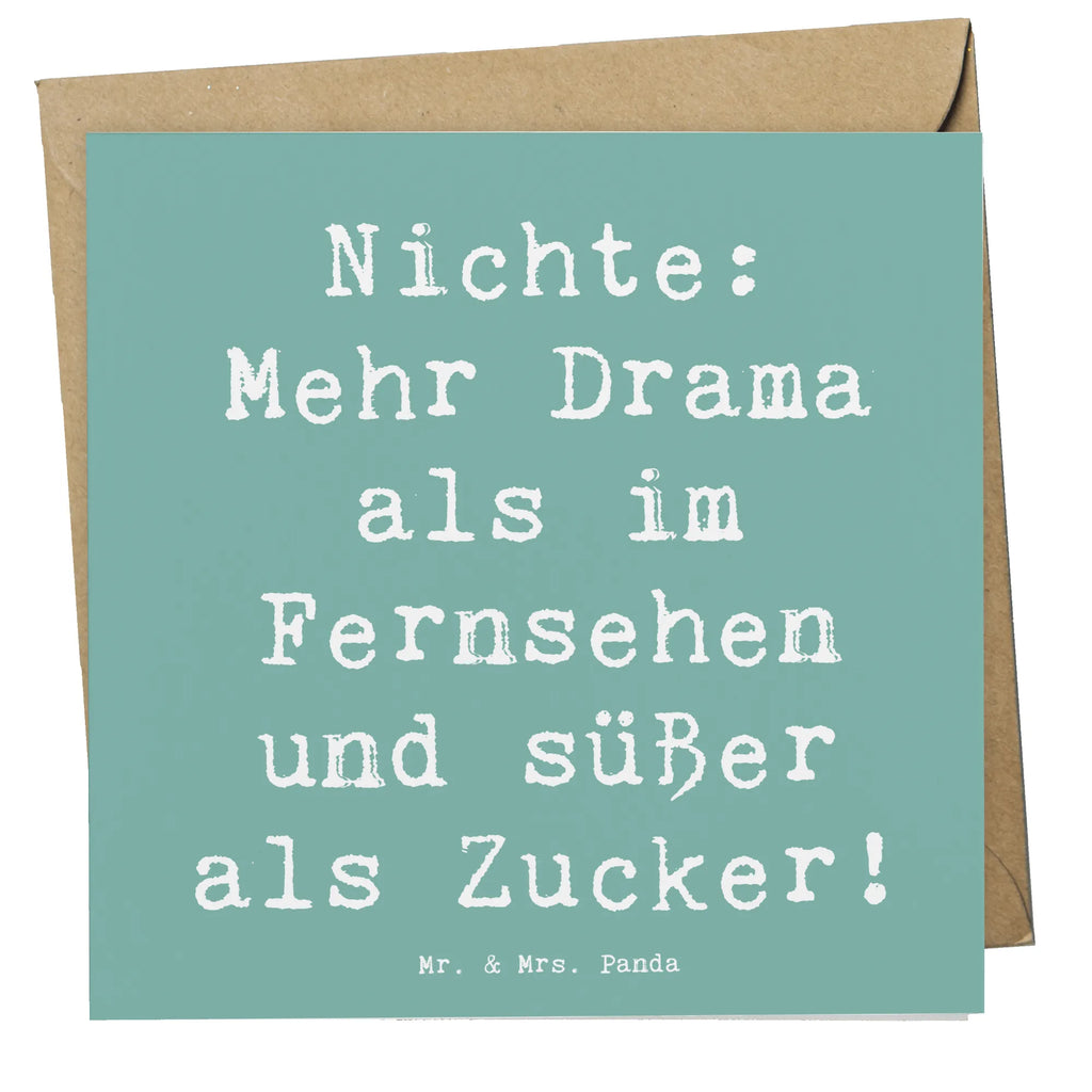 Deluxe Karte Spruch Nichte Freude Karte, Grußkarte, Klappkarte, Einladungskarte, Glückwunschkarte, Hochzeitskarte, Geburtstagskarte, Hochwertige Grußkarte, Hochwertige Klappkarte, Familie, Vatertag, Muttertag, Bruder, Schwester, Mama, Papa, Oma, Opa