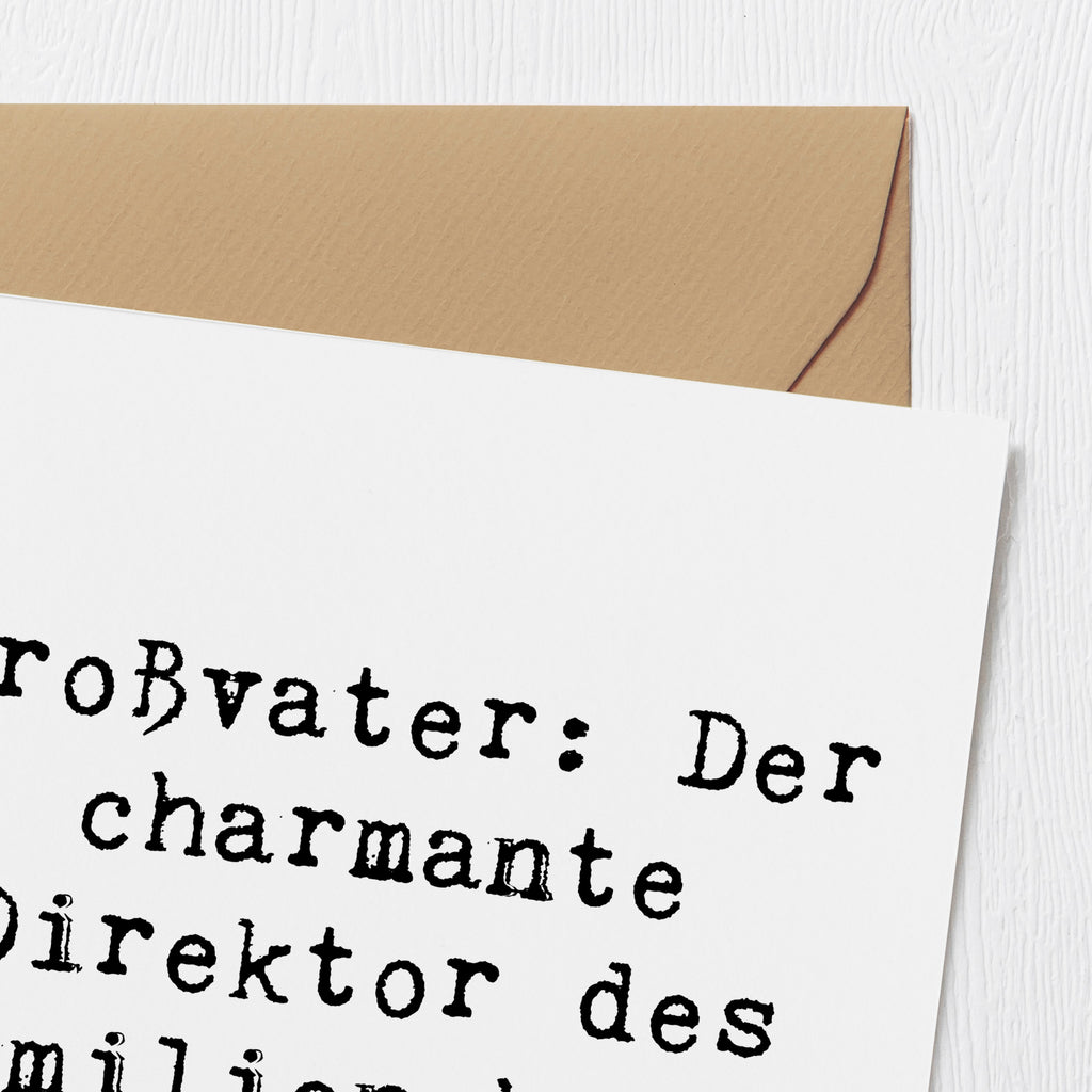 Deluxe Karte Spruch Großvater Direktor Karte, Grußkarte, Klappkarte, Einladungskarte, Glückwunschkarte, Hochzeitskarte, Geburtstagskarte, Hochwertige Grußkarte, Hochwertige Klappkarte, Familie, Vatertag, Muttertag, Bruder, Schwester, Mama, Papa, Oma, Opa