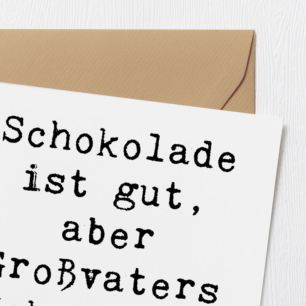 Deluxe Karte Spruch Großvaters Kekse Karte, Grußkarte, Klappkarte, Einladungskarte, Glückwunschkarte, Hochzeitskarte, Geburtstagskarte, Hochwertige Grußkarte, Hochwertige Klappkarte, Familie, Vatertag, Muttertag, Bruder, Schwester, Mama, Papa, Oma, Opa