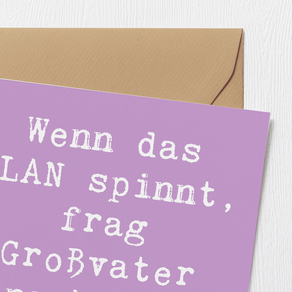 Deluxe Karte Spruch Großvater Wissen Karte, Grußkarte, Klappkarte, Einladungskarte, Glückwunschkarte, Hochzeitskarte, Geburtstagskarte, Hochwertige Grußkarte, Hochwertige Klappkarte, Familie, Vatertag, Muttertag, Bruder, Schwester, Mama, Papa, Oma, Opa