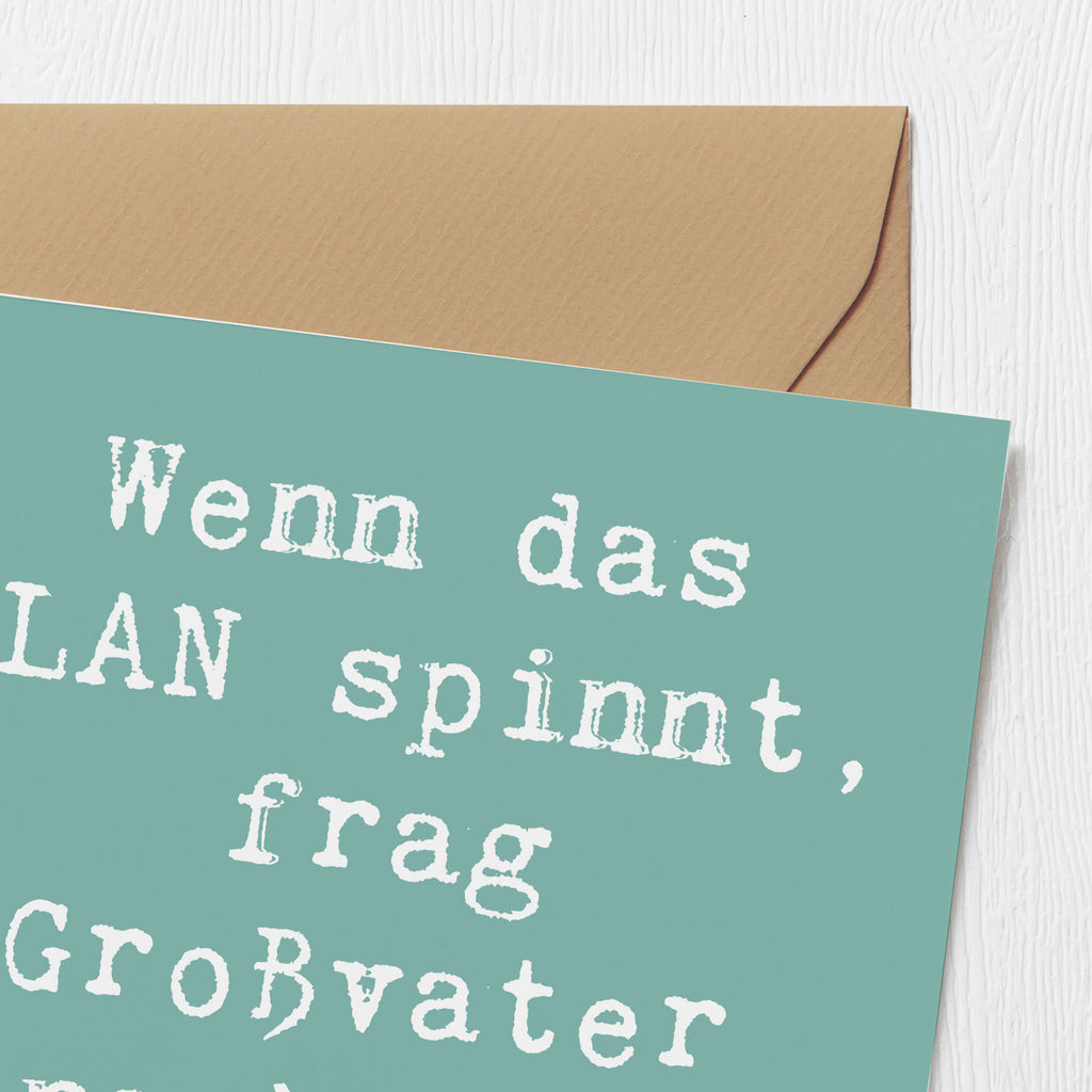 Deluxe Karte Spruch Großvater Wissen Karte, Grußkarte, Klappkarte, Einladungskarte, Glückwunschkarte, Hochzeitskarte, Geburtstagskarte, Hochwertige Grußkarte, Hochwertige Klappkarte, Familie, Vatertag, Muttertag, Bruder, Schwester, Mama, Papa, Oma, Opa