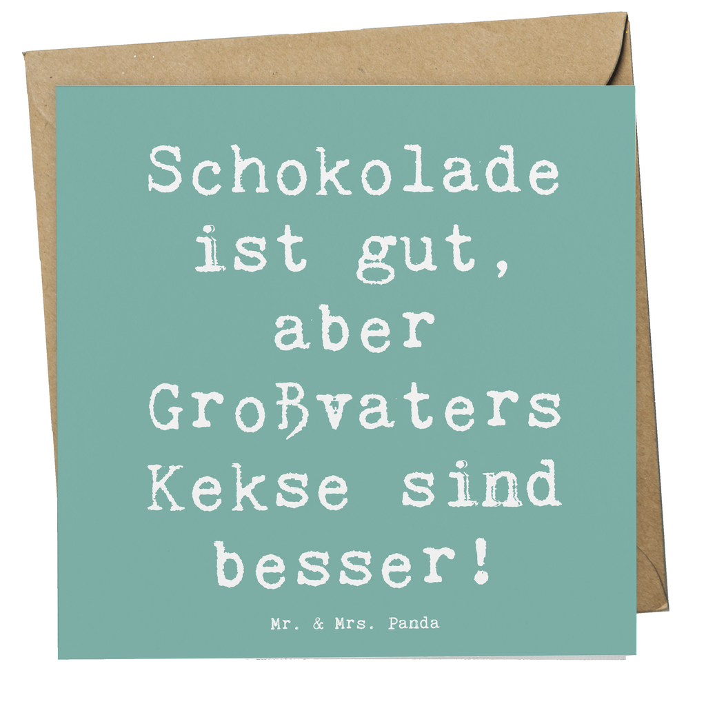 Deluxe Karte Spruch Großvaters Kekse Karte, Grußkarte, Klappkarte, Einladungskarte, Glückwunschkarte, Hochzeitskarte, Geburtstagskarte, Hochwertige Grußkarte, Hochwertige Klappkarte, Familie, Vatertag, Muttertag, Bruder, Schwester, Mama, Papa, Oma, Opa