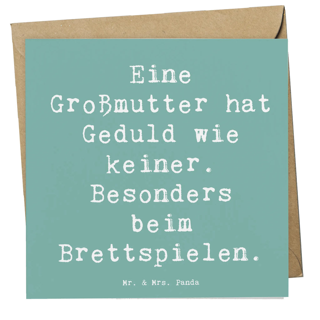 Deluxe Karte Spruch Großmutter Geduld Karte, Grußkarte, Klappkarte, Einladungskarte, Glückwunschkarte, Hochzeitskarte, Geburtstagskarte, Hochwertige Grußkarte, Hochwertige Klappkarte, Familie, Vatertag, Muttertag, Bruder, Schwester, Mama, Papa, Oma, Opa