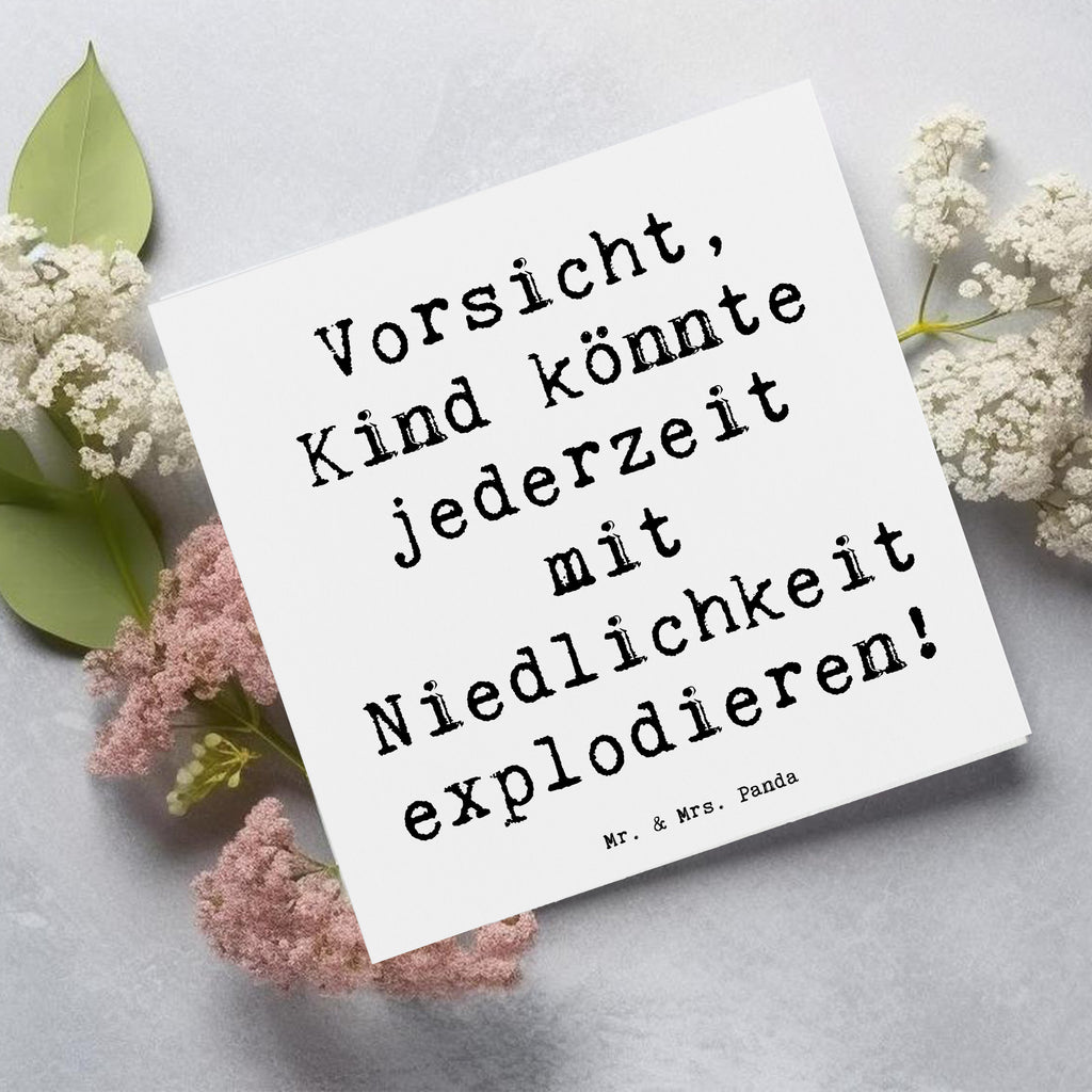 Deluxe Karte Spruch Explodierendes Kind Karte, Grußkarte, Klappkarte, Einladungskarte, Glückwunschkarte, Hochzeitskarte, Geburtstagskarte, Hochwertige Grußkarte, Hochwertige Klappkarte, Familie, Vatertag, Muttertag, Bruder, Schwester, Mama, Papa, Oma, Opa