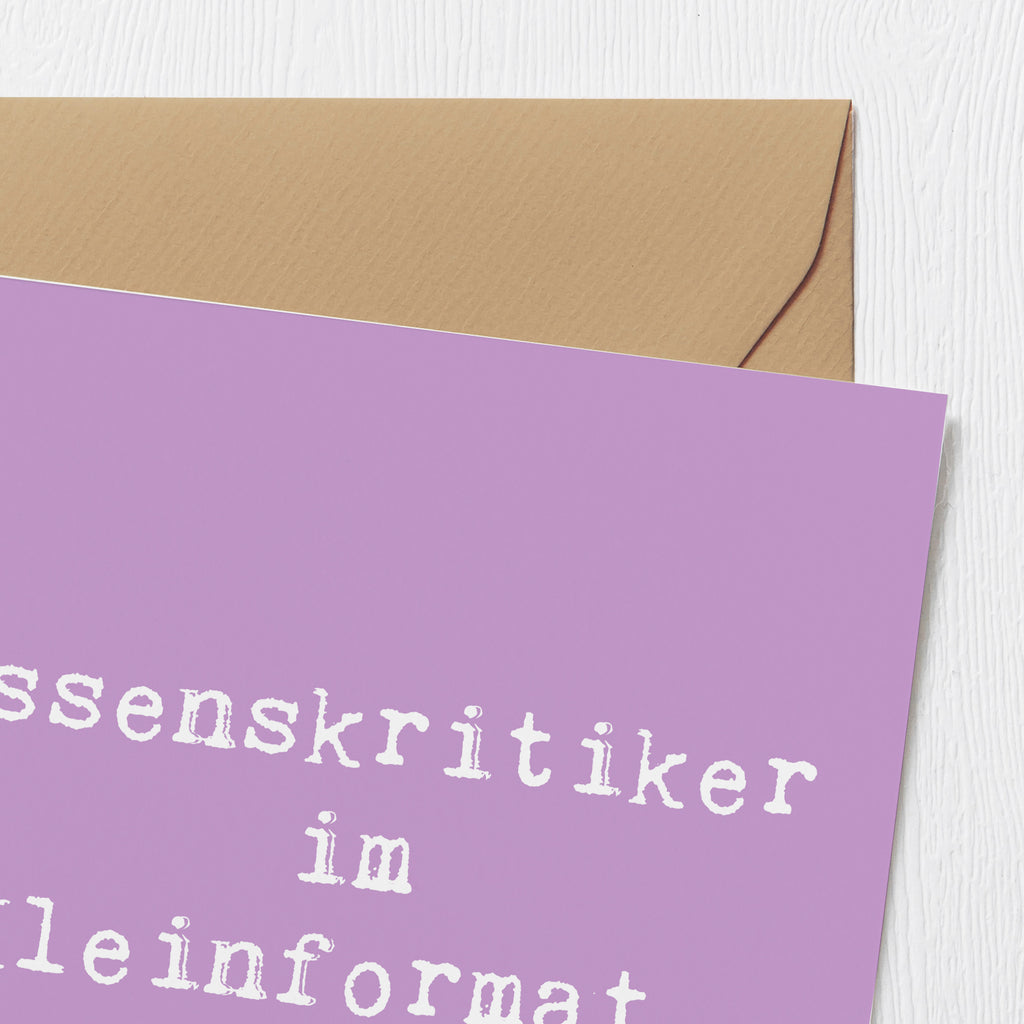 Deluxe Karte Spruch Kind Essenskritiker Karte, Grußkarte, Klappkarte, Einladungskarte, Glückwunschkarte, Hochzeitskarte, Geburtstagskarte, Hochwertige Grußkarte, Hochwertige Klappkarte, Familie, Vatertag, Muttertag, Bruder, Schwester, Mama, Papa, Oma, Opa