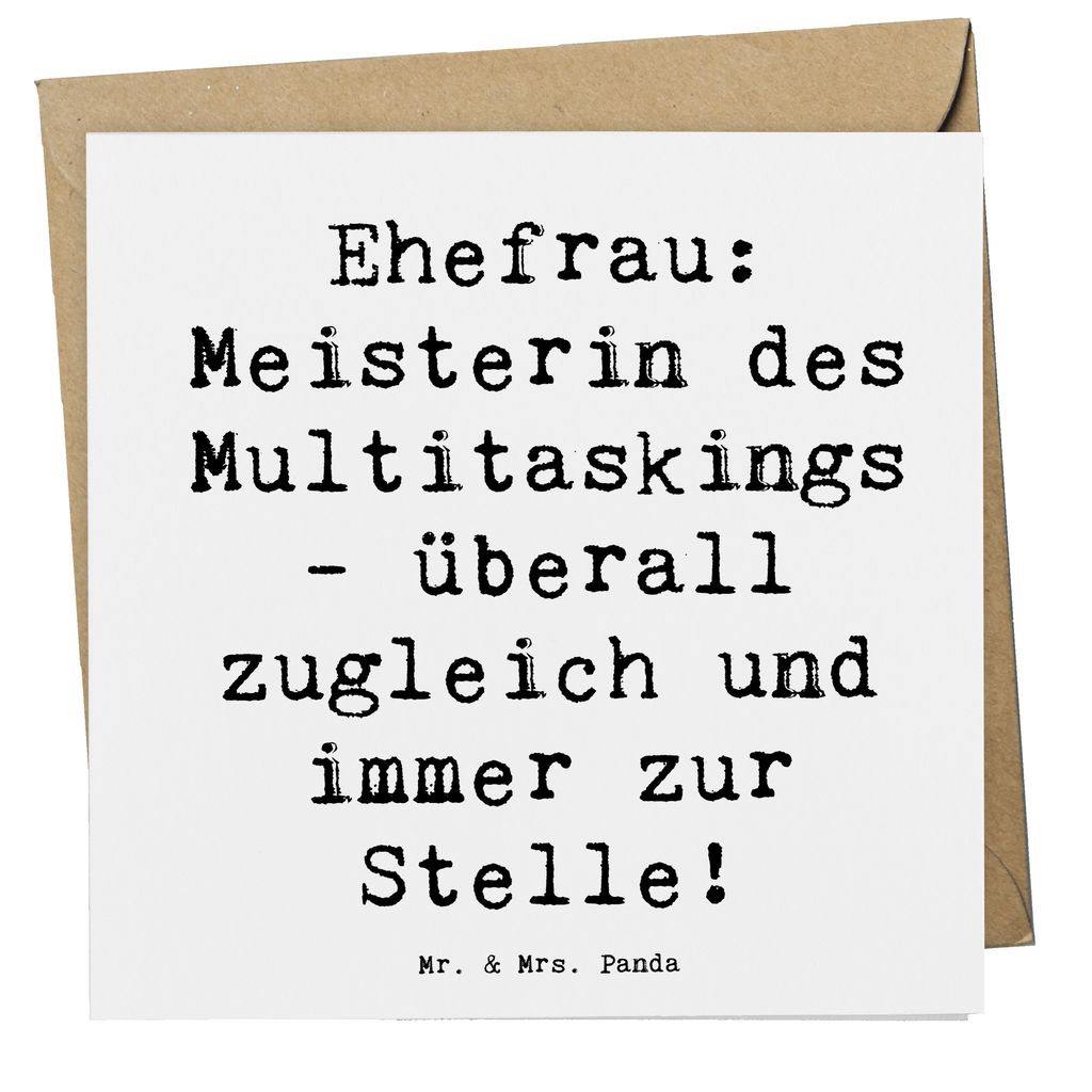 Deluxe Karte Spruch Ehefrau Meisterin Karte, Grußkarte, Klappkarte, Einladungskarte, Glückwunschkarte, Hochzeitskarte, Geburtstagskarte, Hochwertige Grußkarte, Hochwertige Klappkarte, Familie, Vatertag, Muttertag, Bruder, Schwester, Mama, Papa, Oma, Opa