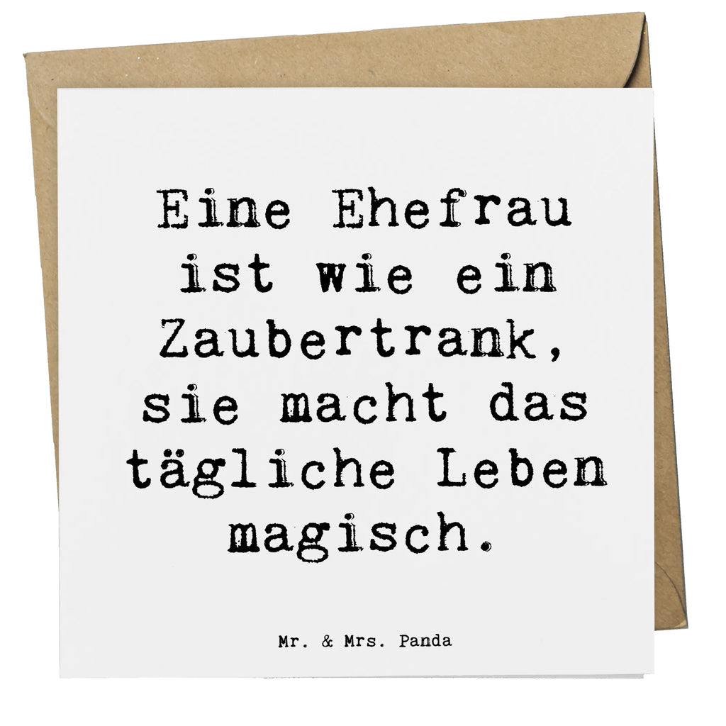 Deluxe Karte Spruch Magische Ehefrau Karte, Grußkarte, Klappkarte, Einladungskarte, Glückwunschkarte, Hochzeitskarte, Geburtstagskarte, Hochwertige Grußkarte, Hochwertige Klappkarte, Familie, Vatertag, Muttertag, Bruder, Schwester, Mama, Papa, Oma, Opa