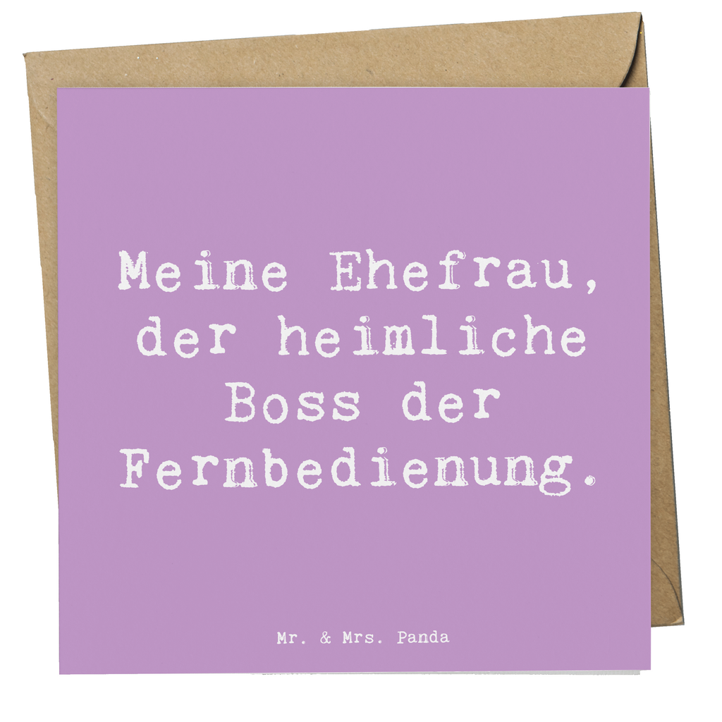 Deluxe Karte Spruch Ehefrau Boss Karte, Grußkarte, Klappkarte, Einladungskarte, Glückwunschkarte, Hochzeitskarte, Geburtstagskarte, Hochwertige Grußkarte, Hochwertige Klappkarte, Familie, Vatertag, Muttertag, Bruder, Schwester, Mama, Papa, Oma, Opa