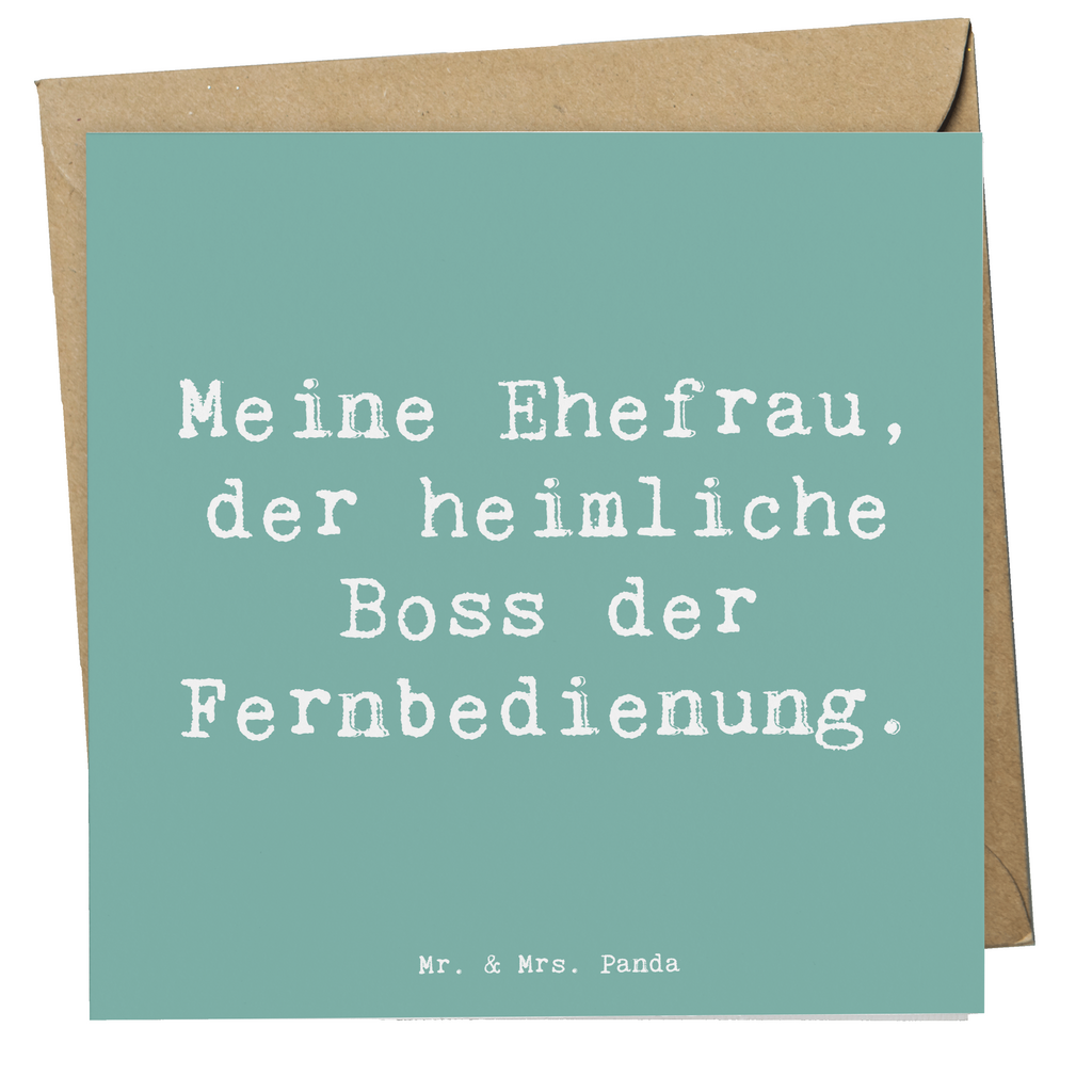 Deluxe Karte Spruch Ehefrau Boss Karte, Grußkarte, Klappkarte, Einladungskarte, Glückwunschkarte, Hochzeitskarte, Geburtstagskarte, Hochwertige Grußkarte, Hochwertige Klappkarte, Familie, Vatertag, Muttertag, Bruder, Schwester, Mama, Papa, Oma, Opa