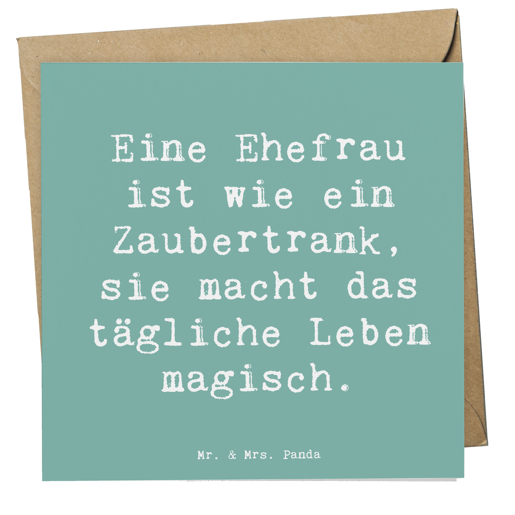 Deluxe Karte Spruch Magische Ehefrau Karte, Grußkarte, Klappkarte, Einladungskarte, Glückwunschkarte, Hochzeitskarte, Geburtstagskarte, Hochwertige Grußkarte, Hochwertige Klappkarte, Familie, Vatertag, Muttertag, Bruder, Schwester, Mama, Papa, Oma, Opa