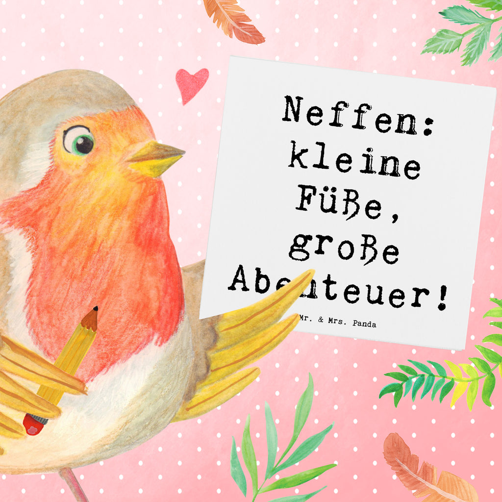 Deluxe Karte Spruch Neffe Abenteuer Karte, Grußkarte, Klappkarte, Einladungskarte, Glückwunschkarte, Hochzeitskarte, Geburtstagskarte, Hochwertige Grußkarte, Hochwertige Klappkarte, Familie, Vatertag, Muttertag, Bruder, Schwester, Mama, Papa, Oma, Opa