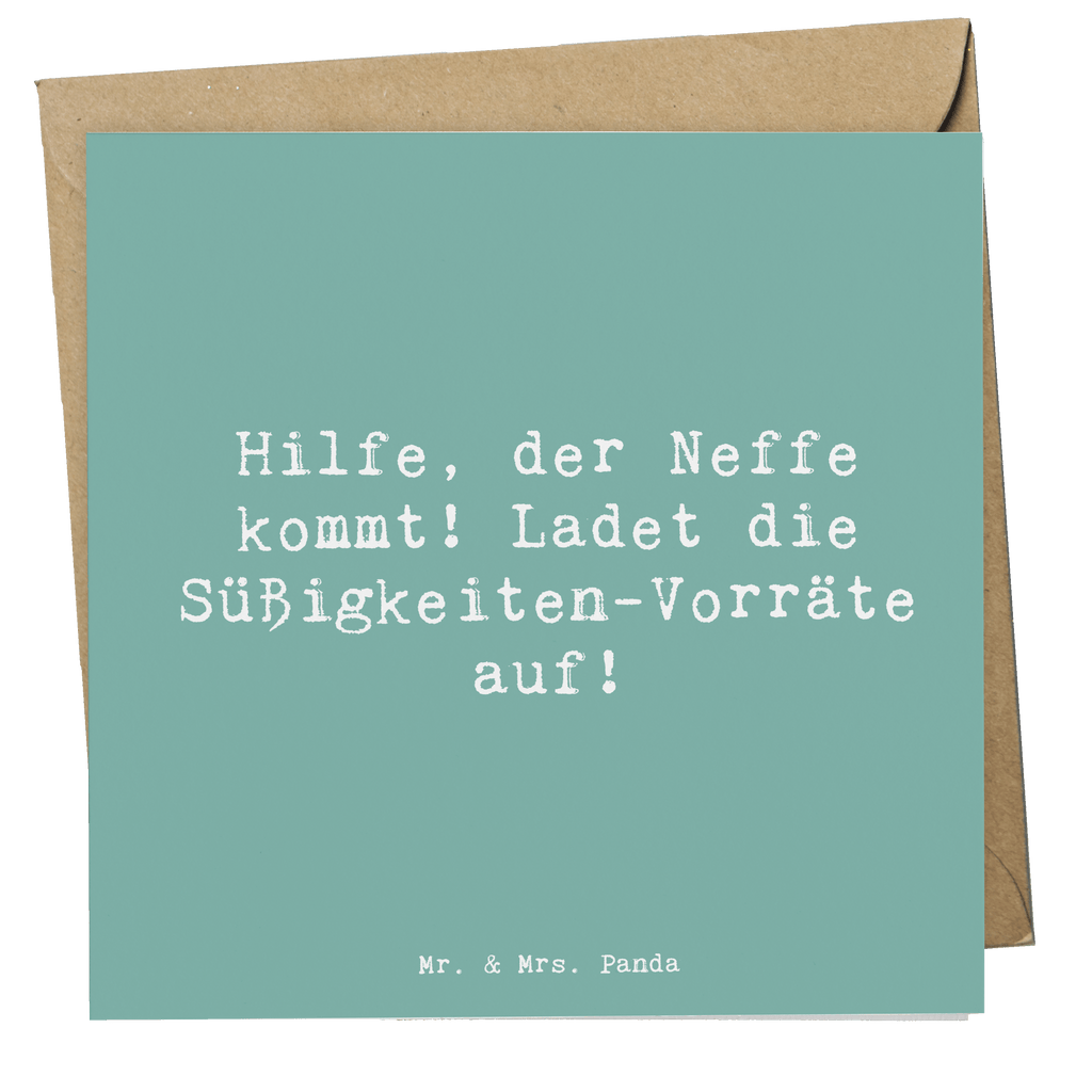 Deluxe Karte Spruch Neffe Besuch Karte, Grußkarte, Klappkarte, Einladungskarte, Glückwunschkarte, Hochzeitskarte, Geburtstagskarte, Hochwertige Grußkarte, Hochwertige Klappkarte, Familie, Vatertag, Muttertag, Bruder, Schwester, Mama, Papa, Oma, Opa