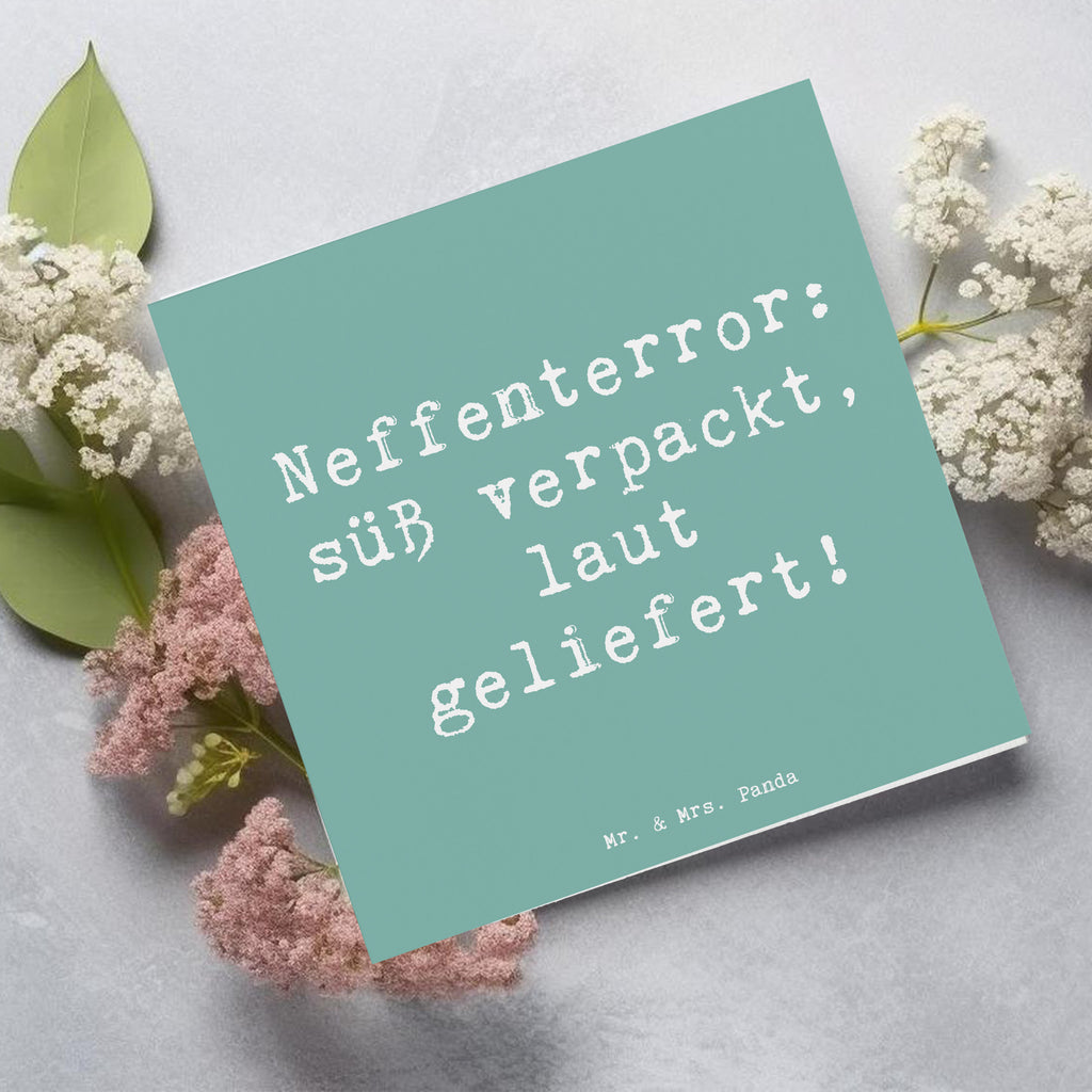 Deluxe Karte Spruch Neffe Chaos Karte, Grußkarte, Klappkarte, Einladungskarte, Glückwunschkarte, Hochzeitskarte, Geburtstagskarte, Hochwertige Grußkarte, Hochwertige Klappkarte, Familie, Vatertag, Muttertag, Bruder, Schwester, Mama, Papa, Oma, Opa