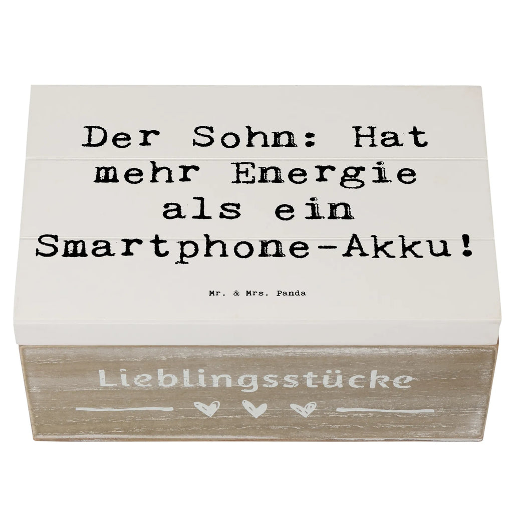 Holzkiste Spruch Energie Sohn Holzkiste, Kiste, Schatzkiste, Truhe, Schatulle, XXL, Erinnerungsbox, Erinnerungskiste, Dekokiste, Aufbewahrungsbox, Geschenkbox, Geschenkdose, Familie, Vatertag, Muttertag, Bruder, Schwester, Mama, Papa, Oma, Opa