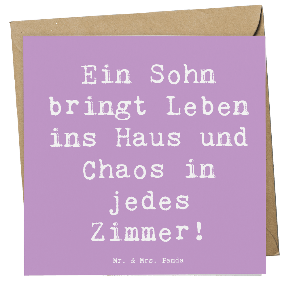 Deluxe Karte Spruch Lebhafter Sohn Karte, Grußkarte, Klappkarte, Einladungskarte, Glückwunschkarte, Hochzeitskarte, Geburtstagskarte, Hochwertige Grußkarte, Hochwertige Klappkarte, Familie, Vatertag, Muttertag, Bruder, Schwester, Mama, Papa, Oma, Opa