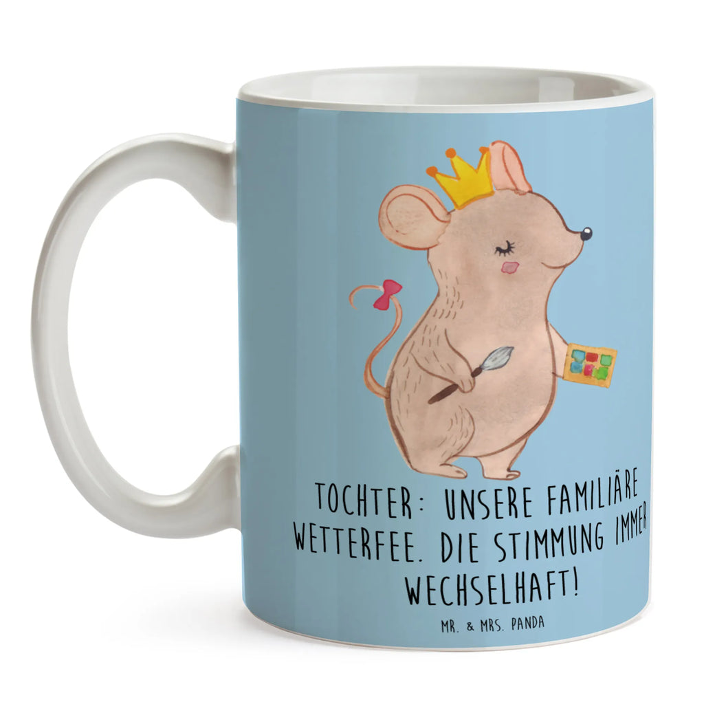 Tasse Tochter Wetterfee Tasse, Kaffeetasse, Teetasse, Becher, Kaffeebecher, Teebecher, Keramiktasse, Porzellantasse, Büro Tasse, Geschenk Tasse, Tasse Sprüche, Tasse Motive, Kaffeetassen, Tasse bedrucken, Designer Tasse, Cappuccino Tassen, Schöne Teetassen, Familie, Vatertag, Muttertag, Bruder, Schwester, Mama, Papa, Oma, Opa