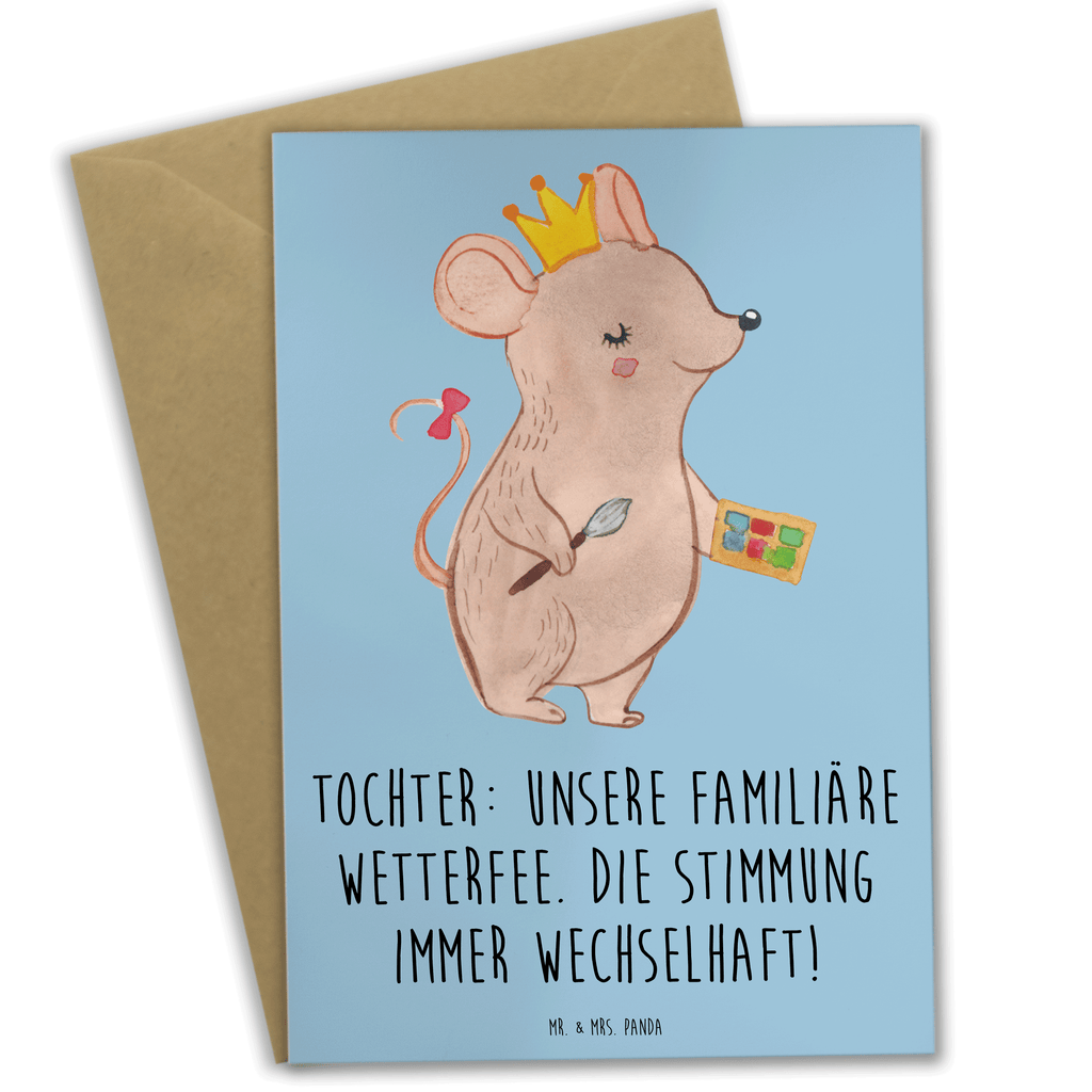 Grußkarte Tochter Wetterfee Grußkarte, Klappkarte, Einladungskarte, Glückwunschkarte, Hochzeitskarte, Geburtstagskarte, Karte, Ansichtskarten, Familie, Vatertag, Muttertag, Bruder, Schwester, Mama, Papa, Oma, Opa