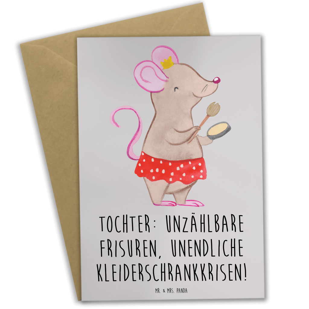 Grußkarte Tochter Mode Grußkarte, Klappkarte, Einladungskarte, Glückwunschkarte, Hochzeitskarte, Geburtstagskarte, Karte, Ansichtskarten, Familie, Vatertag, Muttertag, Bruder, Schwester, Mama, Papa, Oma, Opa