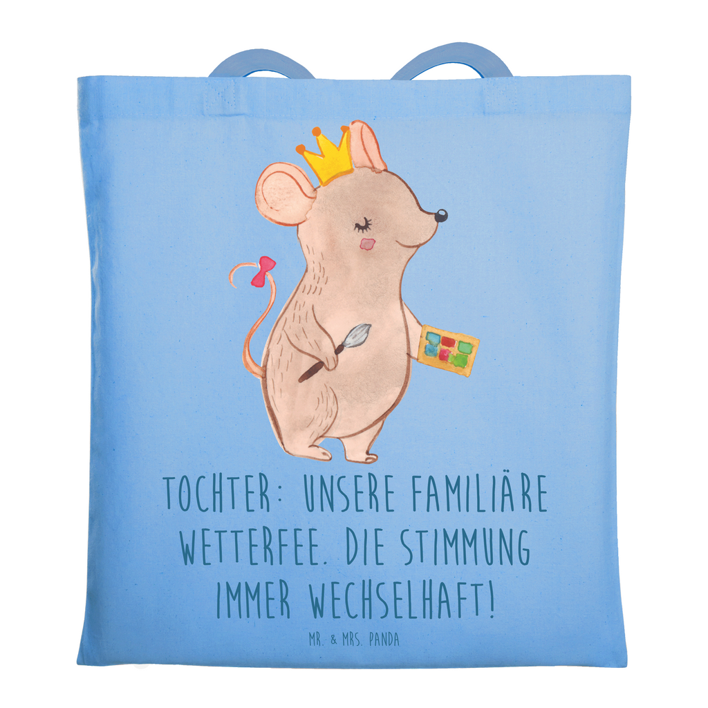 Tragetasche Tochter Wetterfee Beuteltasche, Beutel, Einkaufstasche, Jutebeutel, Stoffbeutel, Tasche, Shopper, Umhängetasche, Strandtasche, Schultertasche, Stofftasche, Tragetasche, Badetasche, Jutetasche, Einkaufstüte, Laptoptasche, Familie, Vatertag, Muttertag, Bruder, Schwester, Mama, Papa, Oma, Opa