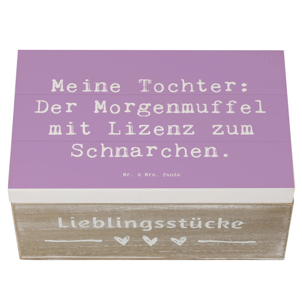 Holzkiste Spruch Tochter Morgenmuffel Holzkiste, Kiste, Schatzkiste, Truhe, Schatulle, XXL, Erinnerungsbox, Erinnerungskiste, Dekokiste, Aufbewahrungsbox, Geschenkbox, Geschenkdose, Familie, Vatertag, Muttertag, Bruder, Schwester, Mama, Papa, Oma, Opa