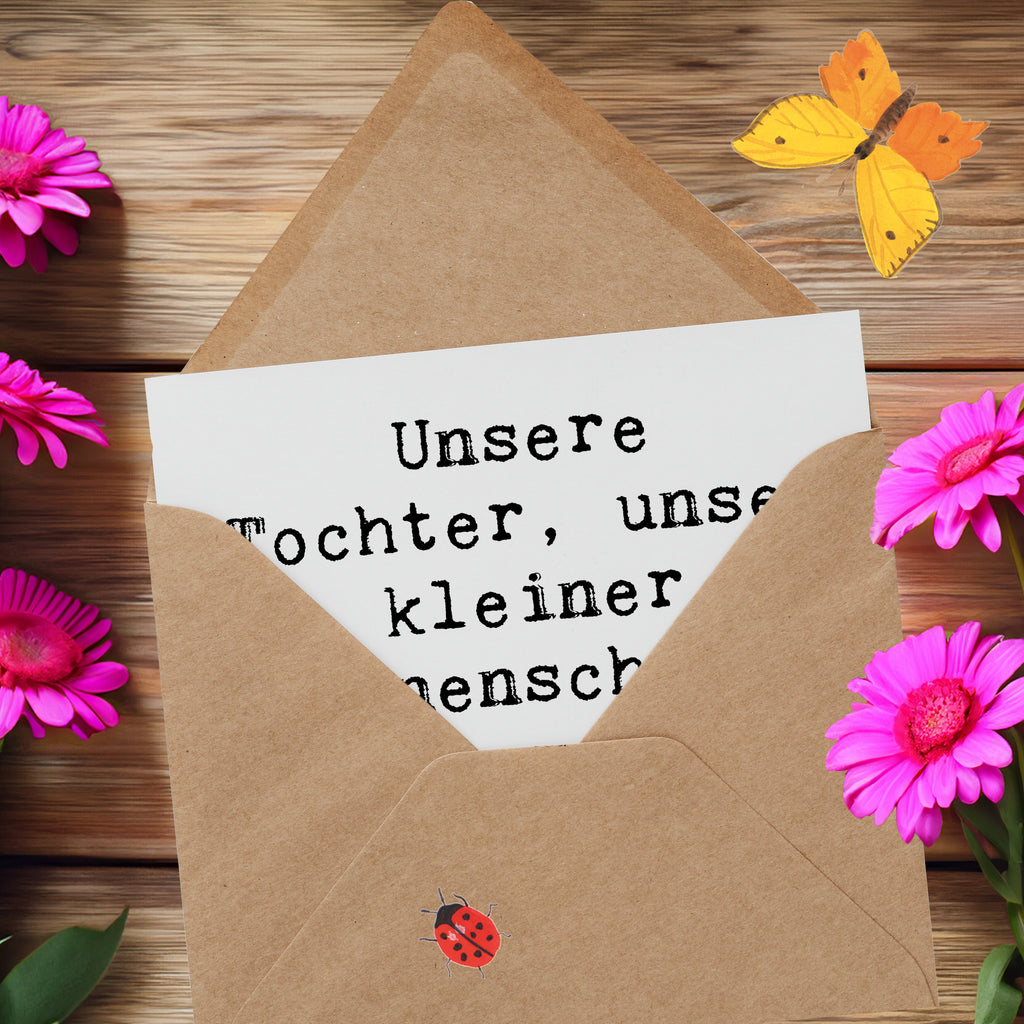 Deluxe Karte Spruch Tochter Sonnenschein Karte, Grußkarte, Klappkarte, Einladungskarte, Glückwunschkarte, Hochzeitskarte, Geburtstagskarte, Hochwertige Grußkarte, Hochwertige Klappkarte, Familie, Vatertag, Muttertag, Bruder, Schwester, Mama, Papa, Oma, Opa