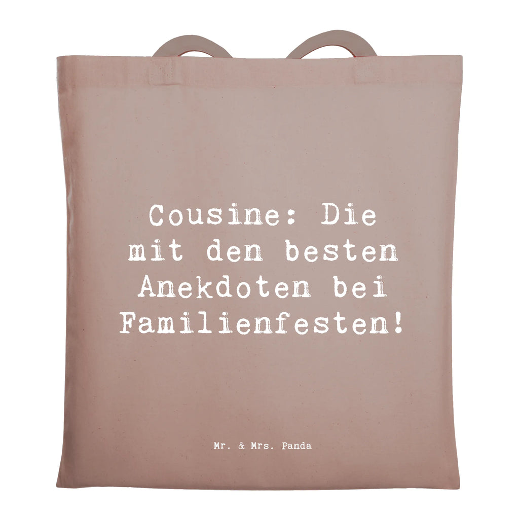 Tragetasche Spruch Cousine Anekdoten Beuteltasche, Beutel, Einkaufstasche, Jutebeutel, Stoffbeutel, Tasche, Shopper, Umhängetasche, Strandtasche, Schultertasche, Stofftasche, Tragetasche, Badetasche, Jutetasche, Einkaufstüte, Laptoptasche, Familie, Vatertag, Muttertag, Bruder, Schwester, Mama, Papa, Oma, Opa