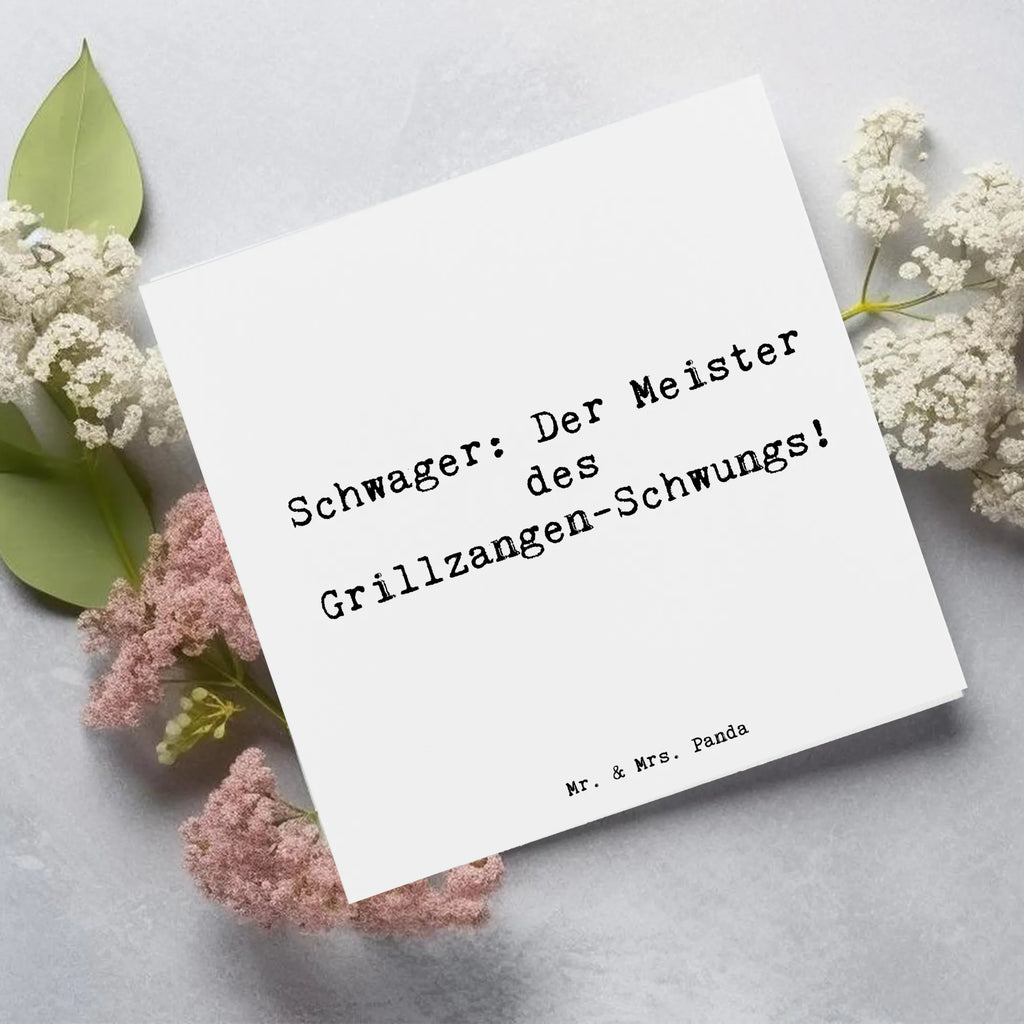 Deluxe Karte Spruch Schwager Grillmeister Karte, Grußkarte, Klappkarte, Einladungskarte, Glückwunschkarte, Hochzeitskarte, Geburtstagskarte, Hochwertige Grußkarte, Hochwertige Klappkarte, Familie, Vatertag, Muttertag, Bruder, Schwester, Mama, Papa, Oma, Opa