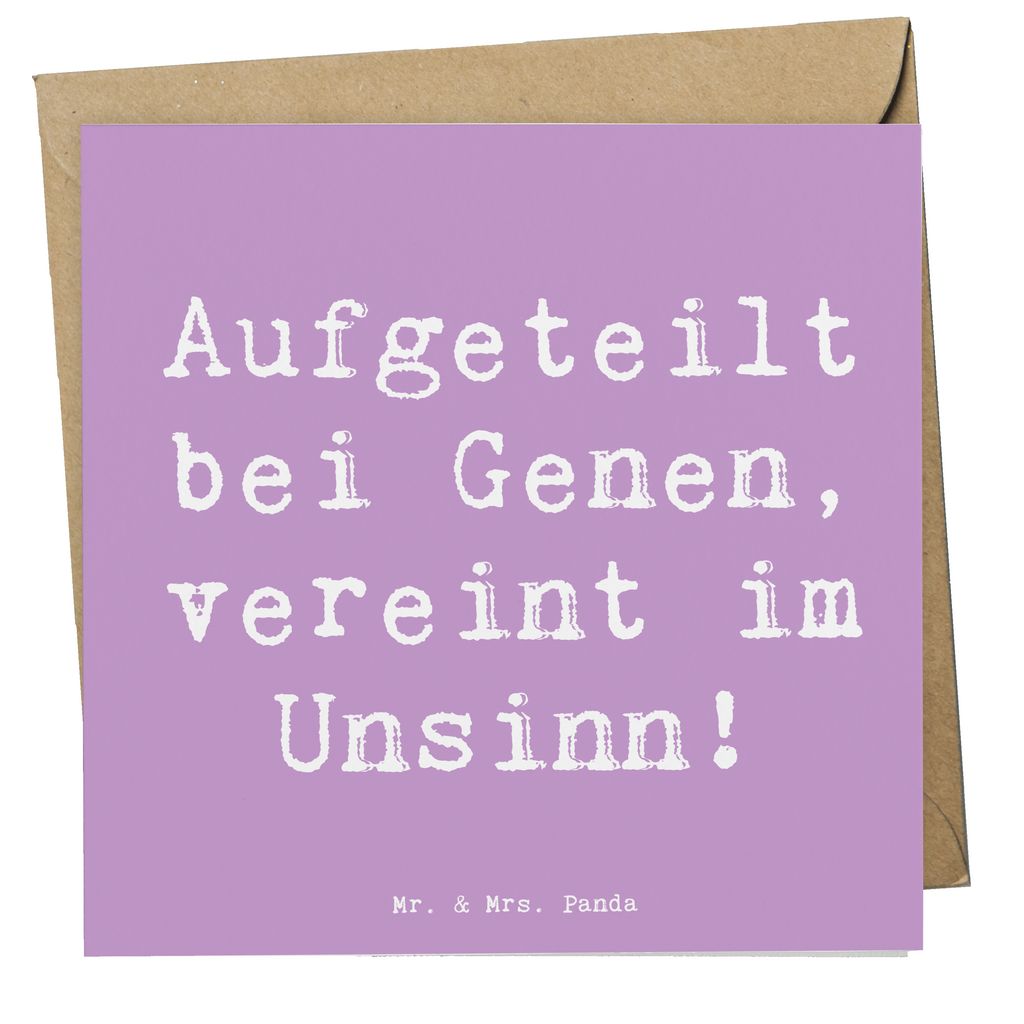 Deluxe Karte Spruch Halbbruder Unsinn Karte, Grußkarte, Klappkarte, Einladungskarte, Glückwunschkarte, Hochzeitskarte, Geburtstagskarte, Hochwertige Grußkarte, Hochwertige Klappkarte, Familie, Vatertag, Muttertag, Bruder, Schwester, Mama, Papa, Oma, Opa